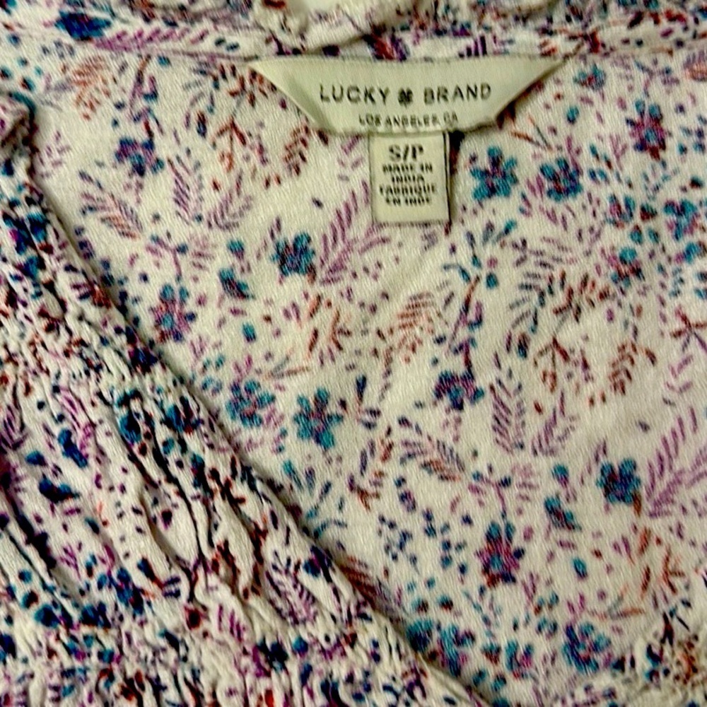 Lucky Brand Pink Flutter Sleeve Blouse EUC PTP 20” L 21 - Picture 4 of 6
